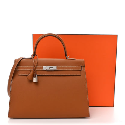 Hermes Epsom Kelly Sellier 35 Gold 16 of 16