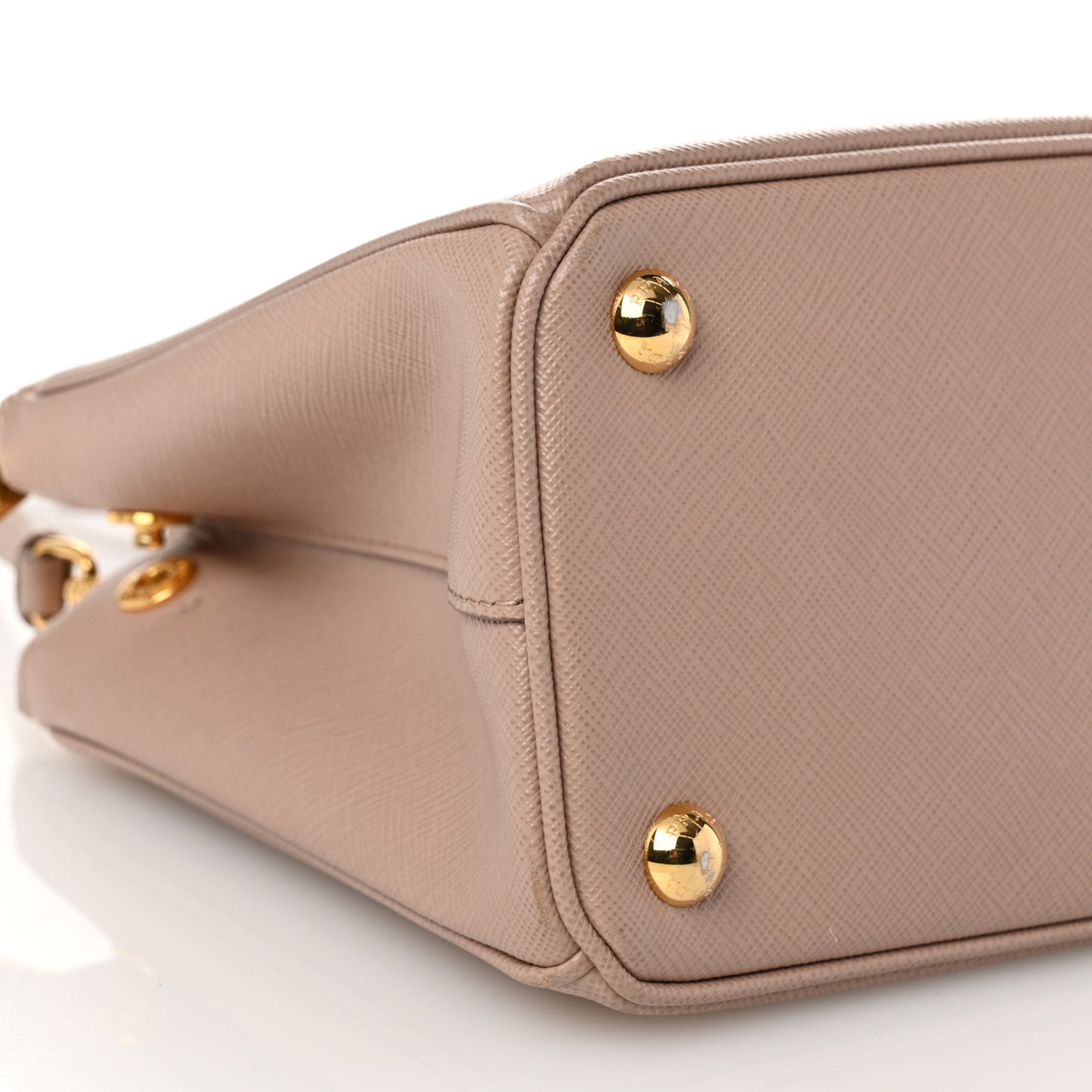 Saffiano Mini Galleria Double Zip Tote Cipria