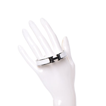 Hermes Enamel Narrow Clic Clac H Bracelet PM White 2 of 6