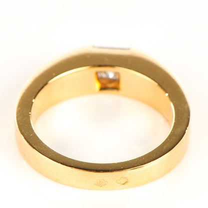 Cartier 18K Yellow Gold Diamond 4mm Tank Solitaire Ring 50 5.25 3 of 6