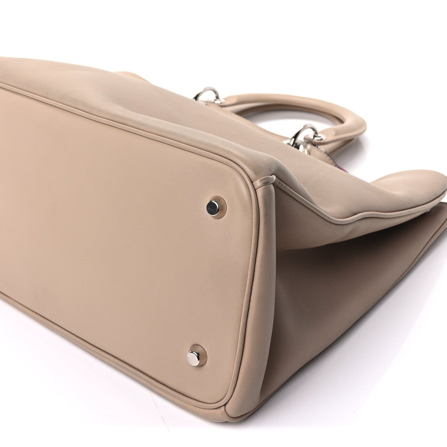 Smooth Calfskin Large Diorissimo Tote Beige Fuchsia