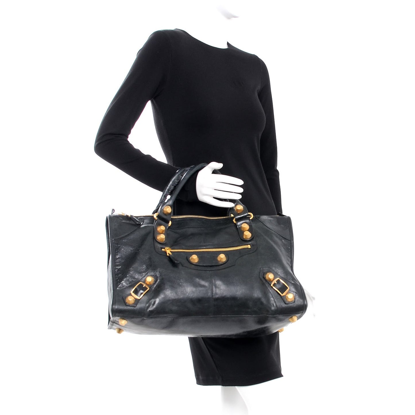 Agneau Giant 21 Gold Hardware Work Black