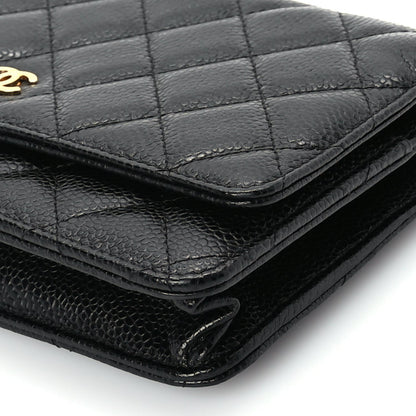 Chanel Caviar Quilted Wallet On Chain WOC Black 9 of 9