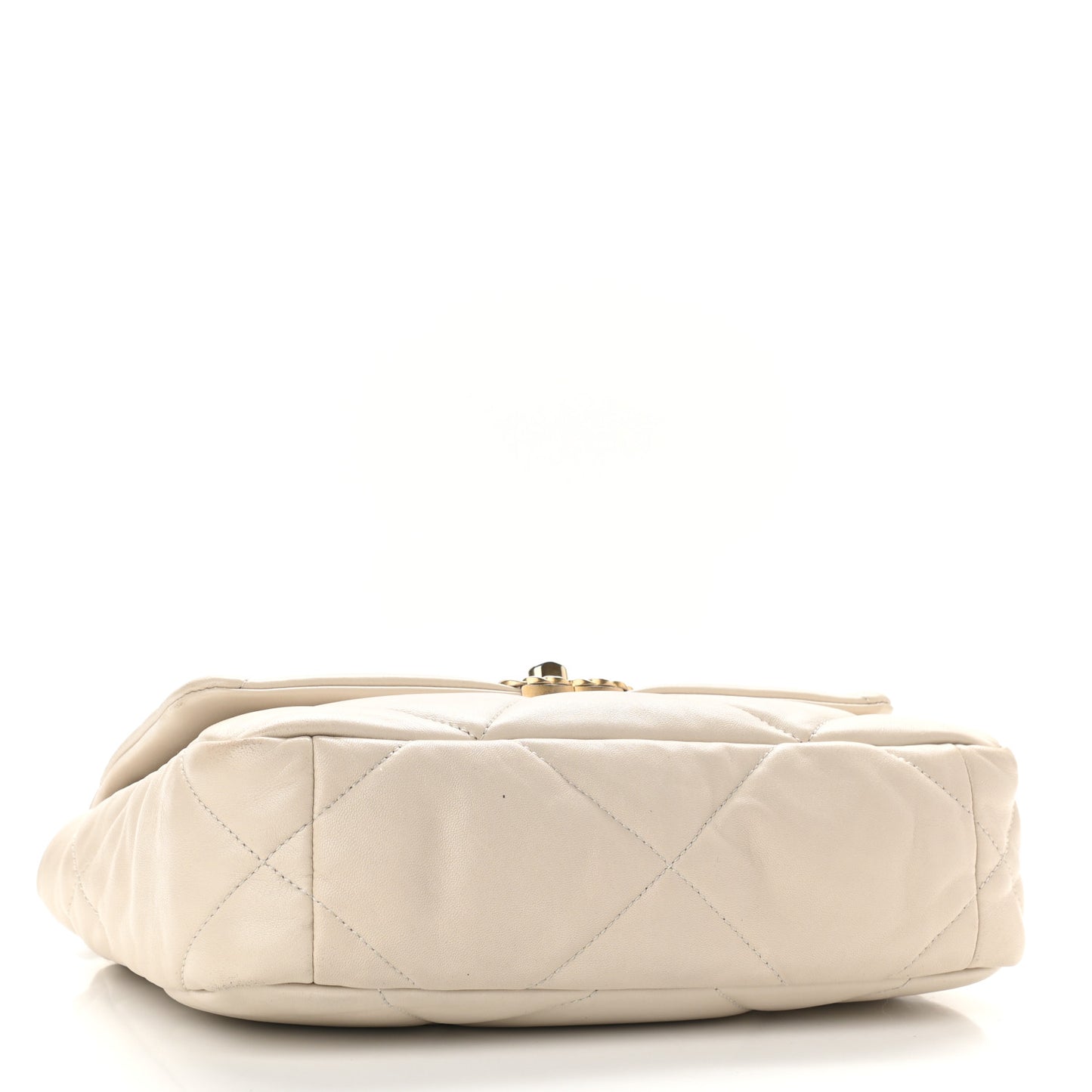 Lambskin Quilted Medium Chanel 19 Flap Light Beige
