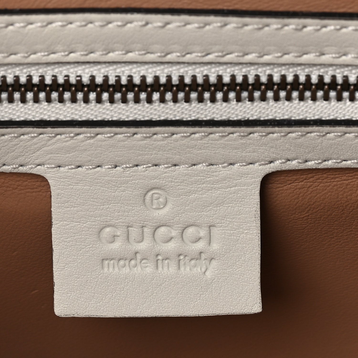 Gucci Snakeskin Sylvie Web Small Queen Margaret Top Handle Bag Roccia Natural 4 of 7