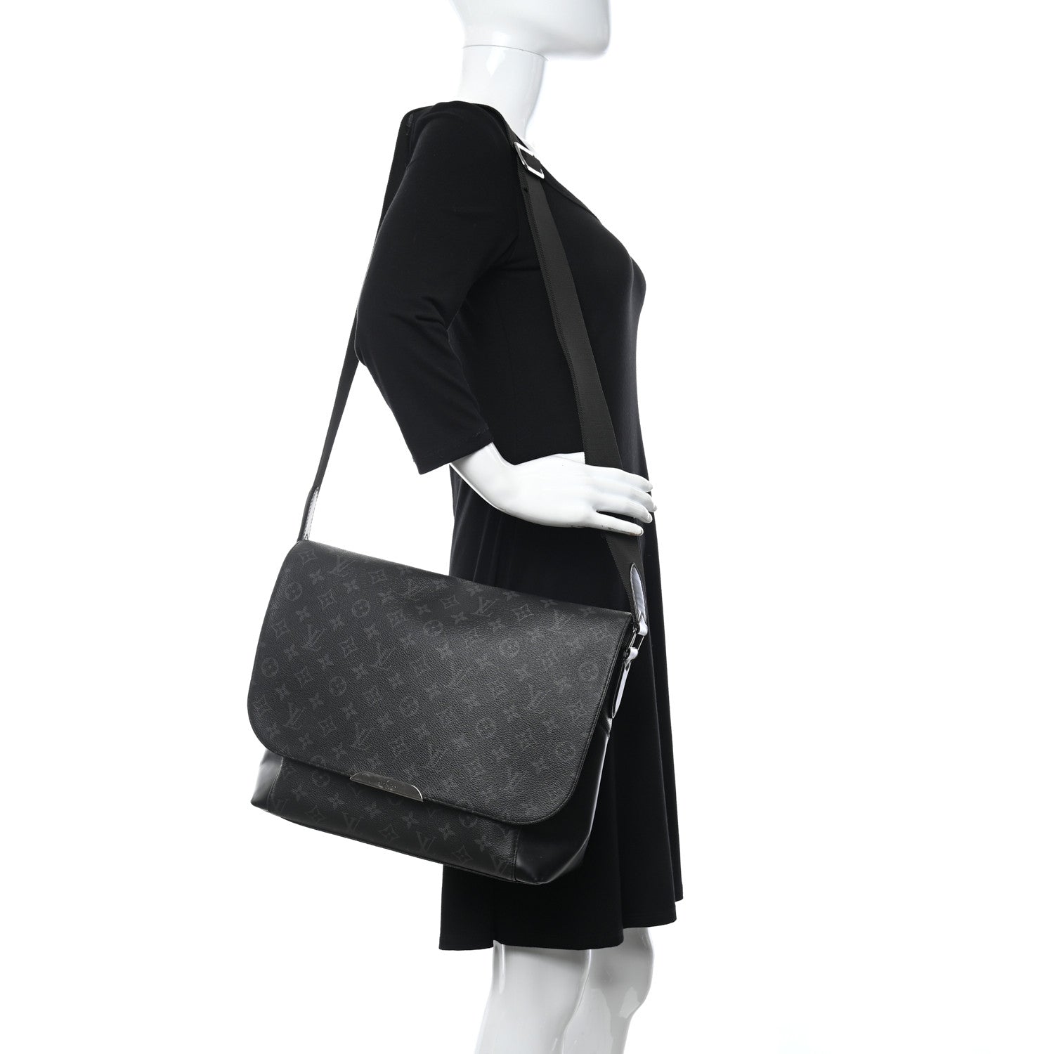 Louis Vuitton Monogram Eclipse Explorer MM Black 2 of 13