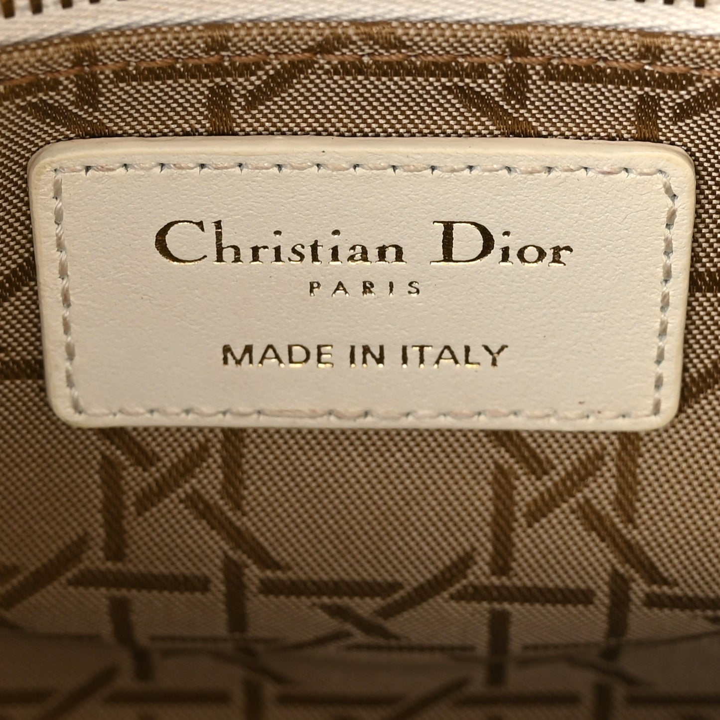 Lambskin Cannage Small My ABCDior Lady Dior White