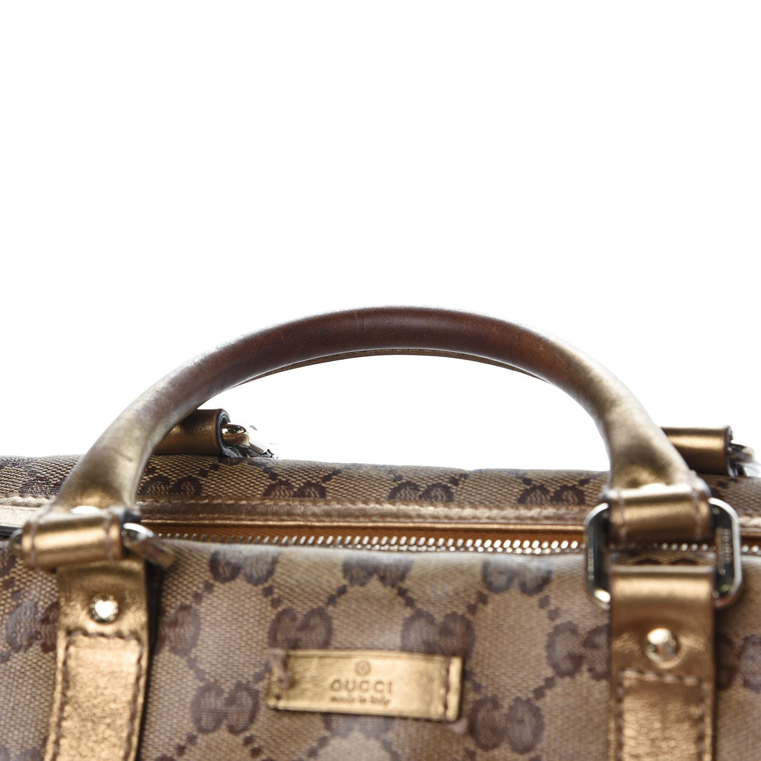 Gucci Crystal Monogram Medium Joy Boston Gold 10 of 10