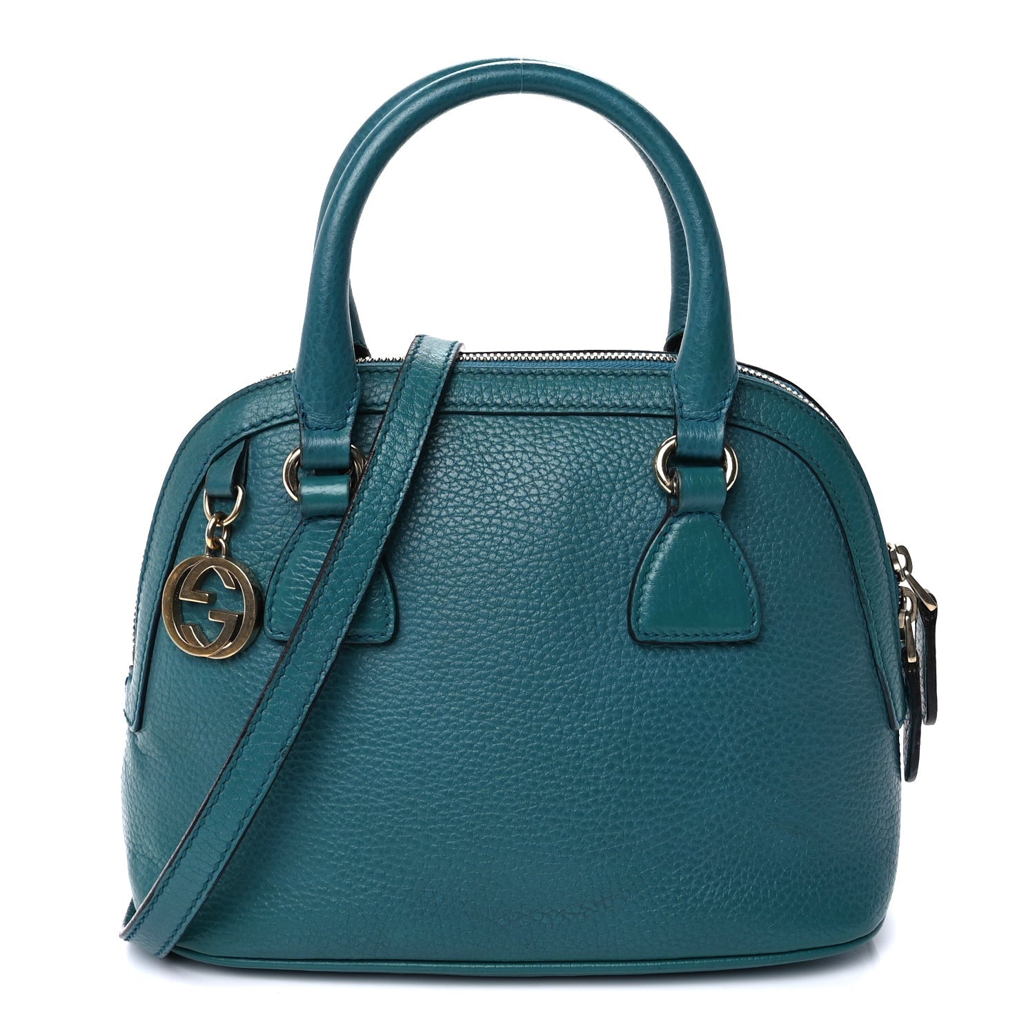 Gucci Dollar Calfskin Small GG Charm Dome Bag  Cobalt 1 of 7