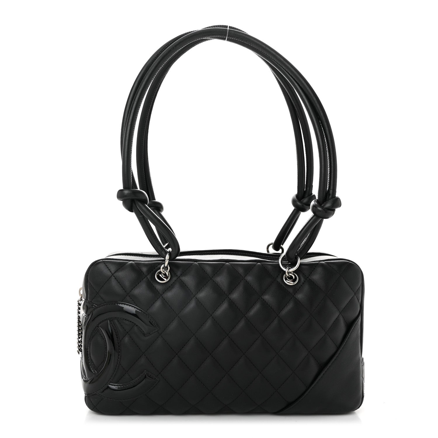 Chanel Calfskin Quilted Large Cambon Bowler Black 1 of 10