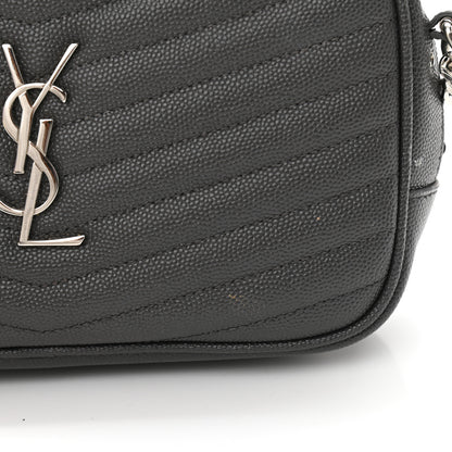 Saint Laurent Grain De Poudre Matelasse Monogram Mini Lou Camera Bag Asphalt 13 of 14