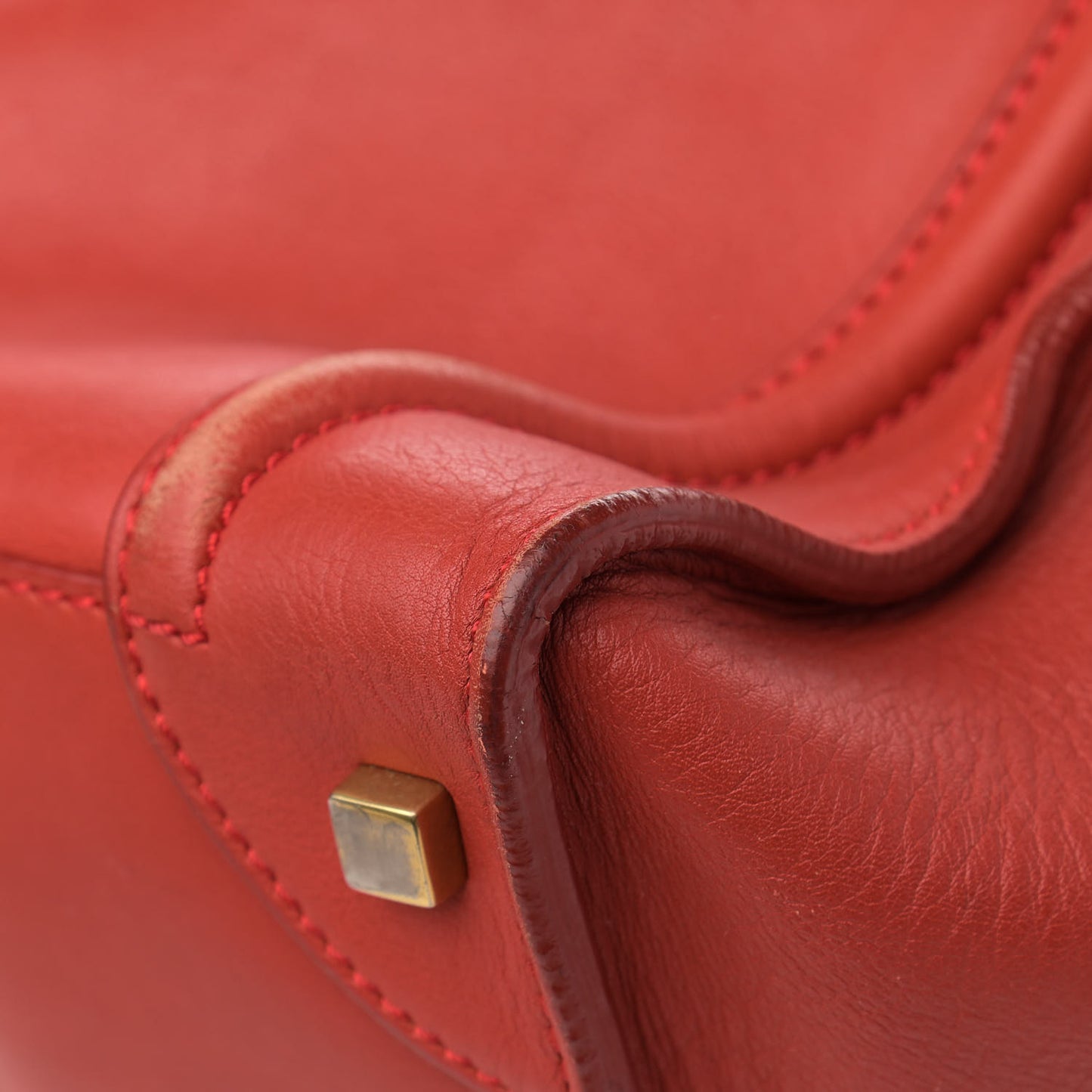 Smooth Calfskin Mini Luggage Red