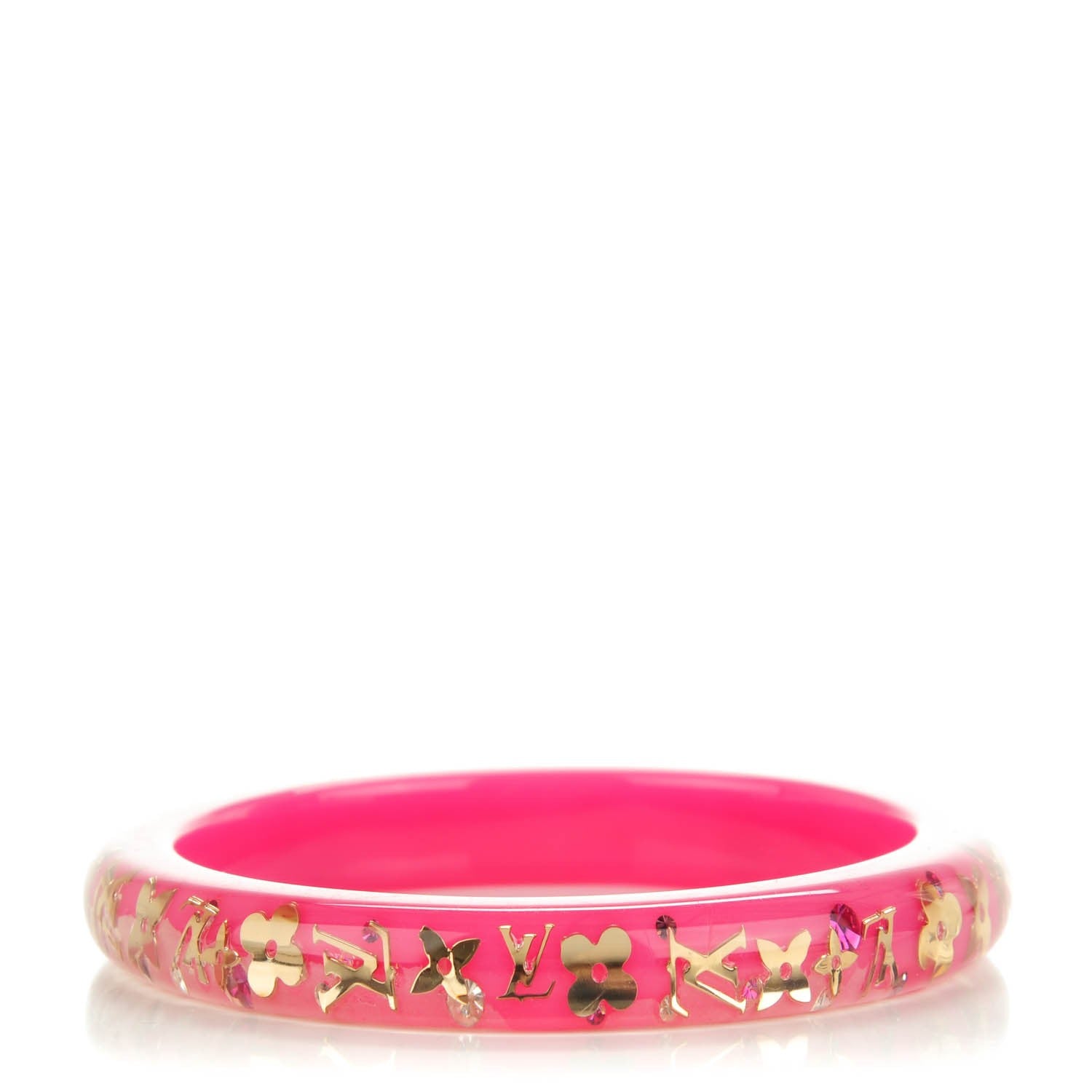 Louis Vuitton Resin Swarovski Medium Inclusion Bracelet PM Rose Pop 1 of 3