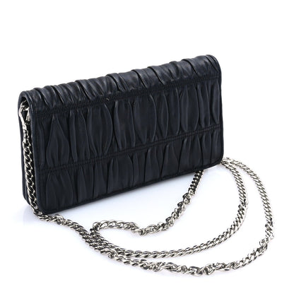 Prada Nappa Gaufre Wallet On Chain  Black 2 of 7