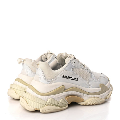 Balenciaga Fabric Mesh Womens Triple S Sneakers 38 White 4 of 7