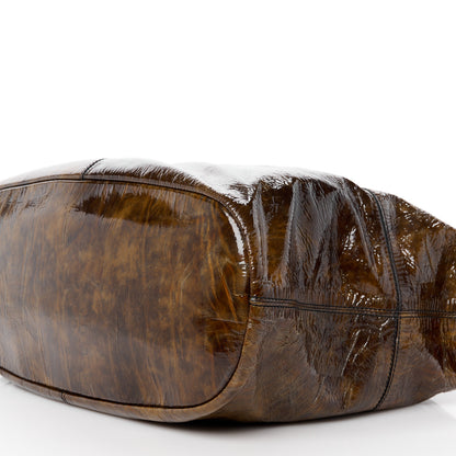 Givenchy Crinkled Patent Calfskin Medium Nightingale Light Brown 12 of 14