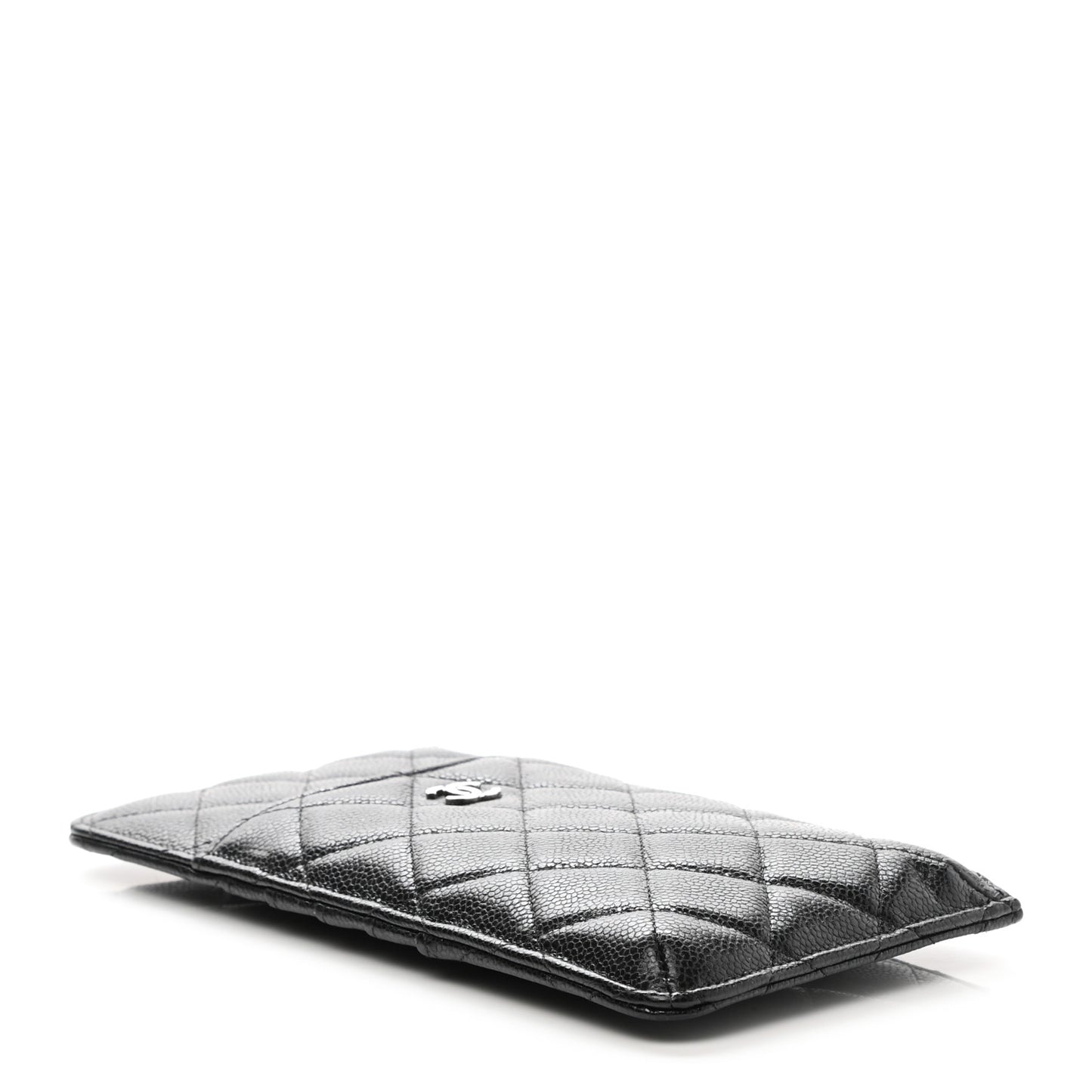 Caviar Quilted Classic iPhone Pouch Black