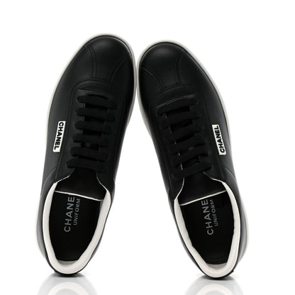Chanel Calfskin CC Womens Sneakers 38 Black 2 of 7