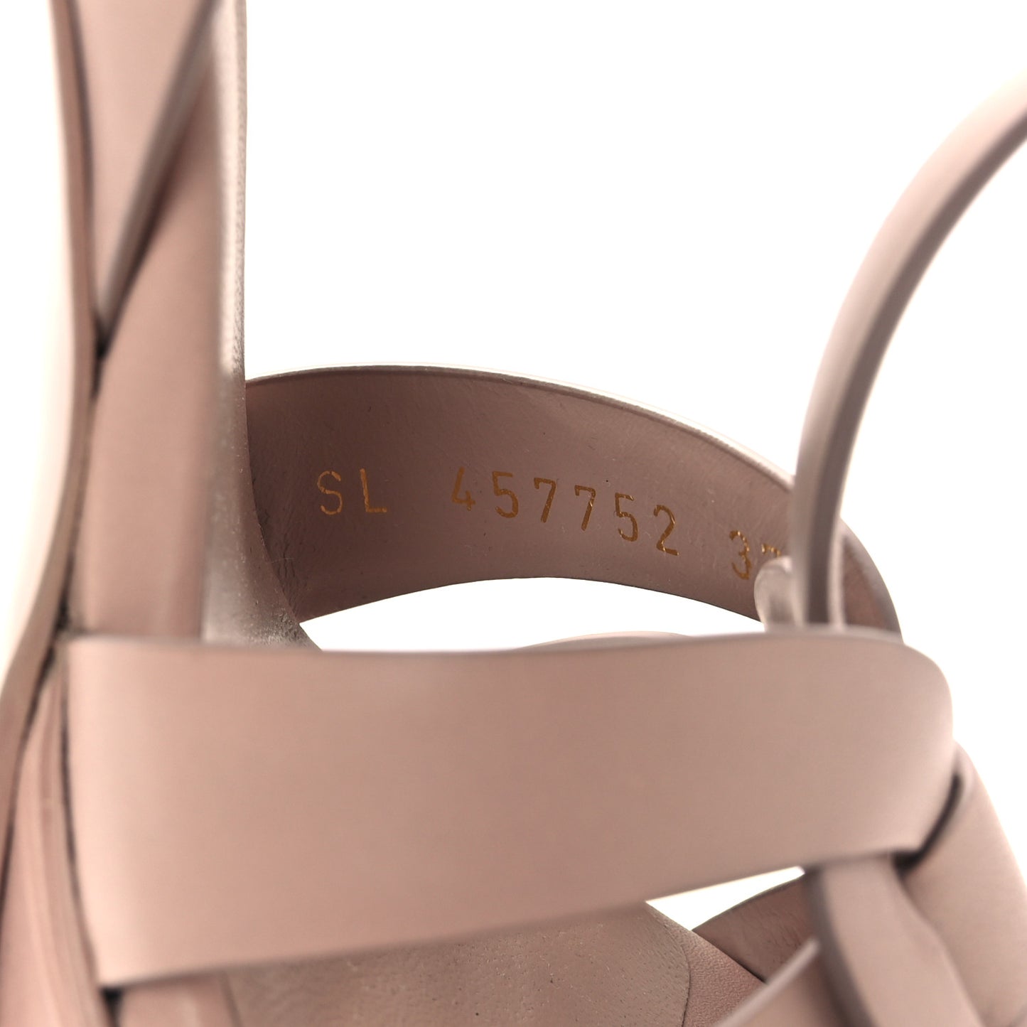 Calfskin Tribute 105 Platform Sandals 37 Nude