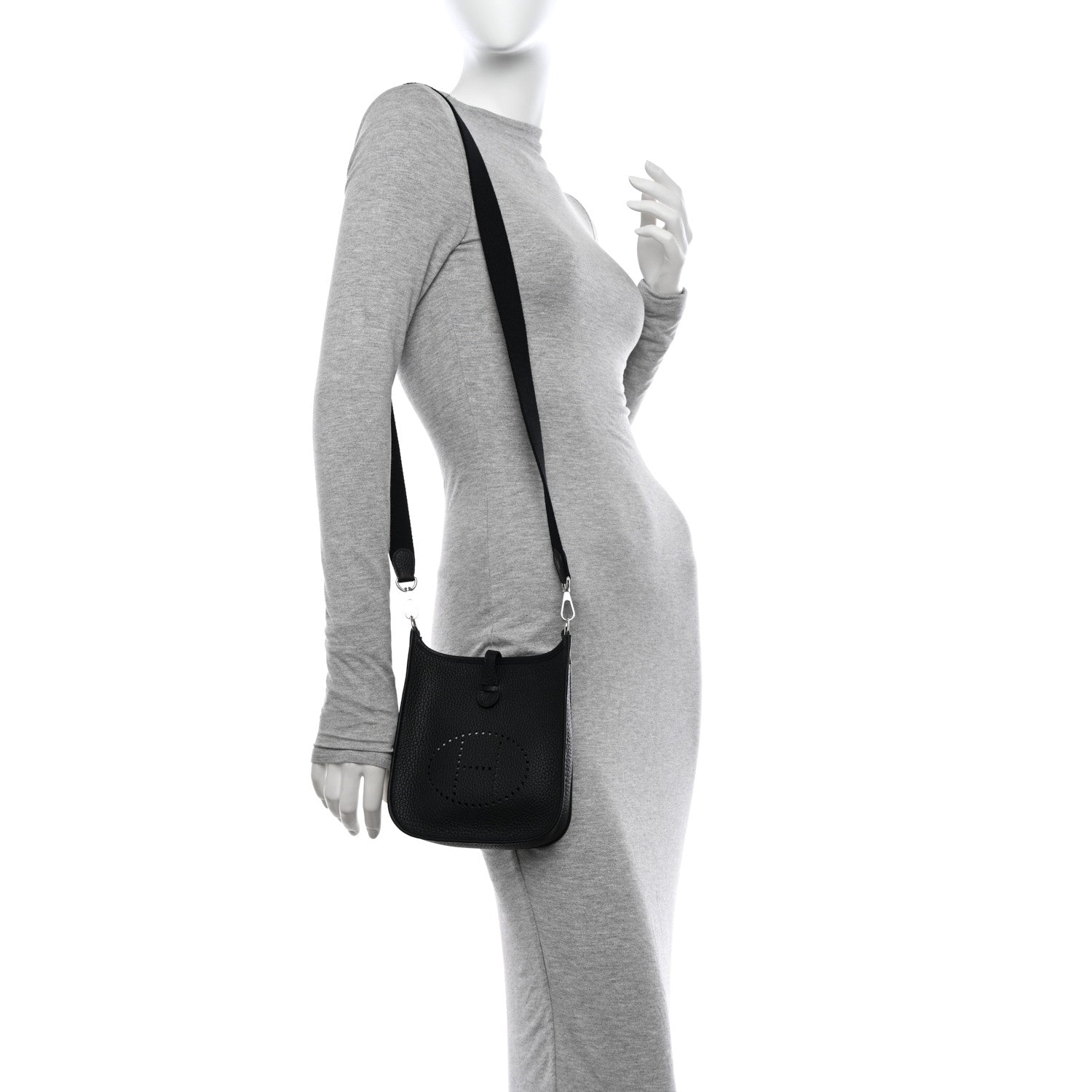 Hermes Taurillon Clemence Evelyne TPM Black 2 of 10