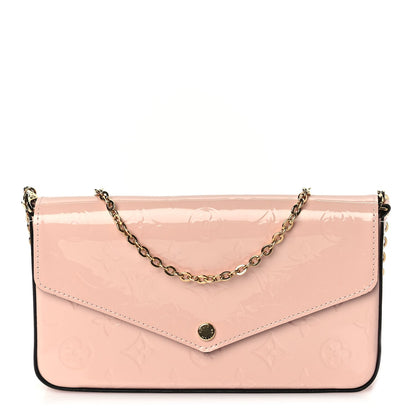 Louis Vuitton Vernis Felicie Chain Wallet  Rose Ballerine 1 of 9