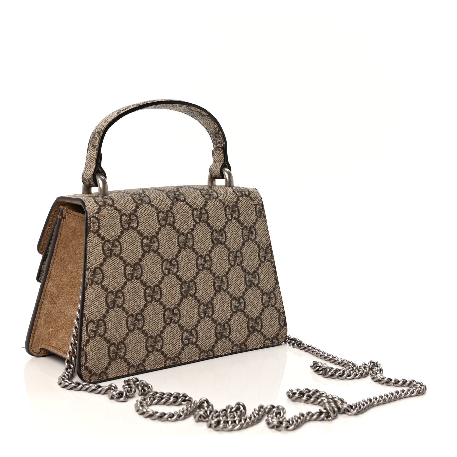 Gucci Supreme Monogram Mini Dionysus Top Handle Bag  Taupe 2 of 8