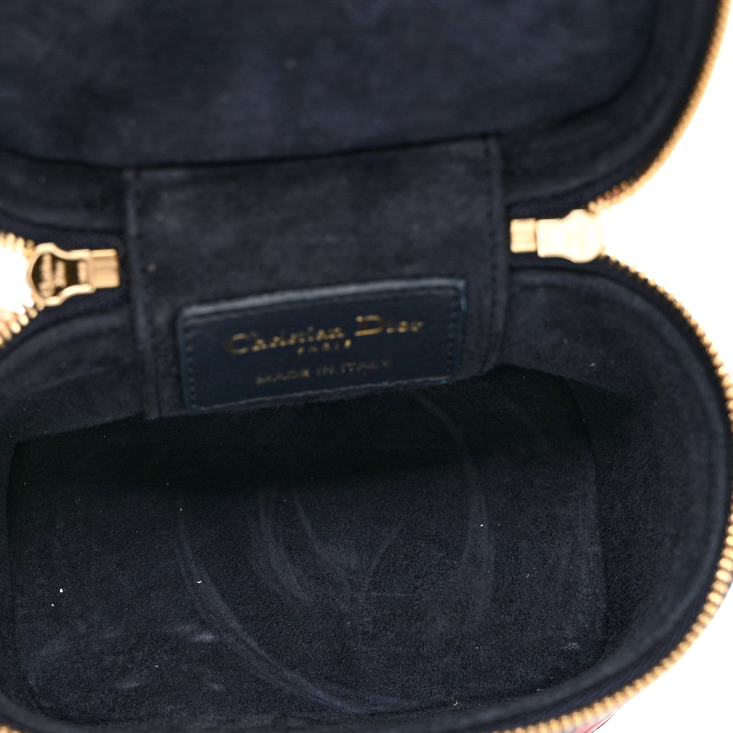 Christian Dior Lambskin Heart Print Micro Lady Dior Vanity Case Blue Red 5 of 8