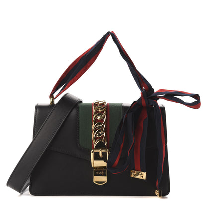Gucci Calfskin Small Sylvie Shoulder Bag Black 1 of 11