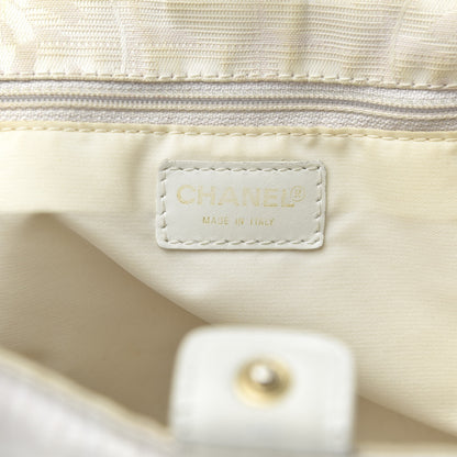 Chanel Nylon Travel Shoulder Bag White 6 of 16
