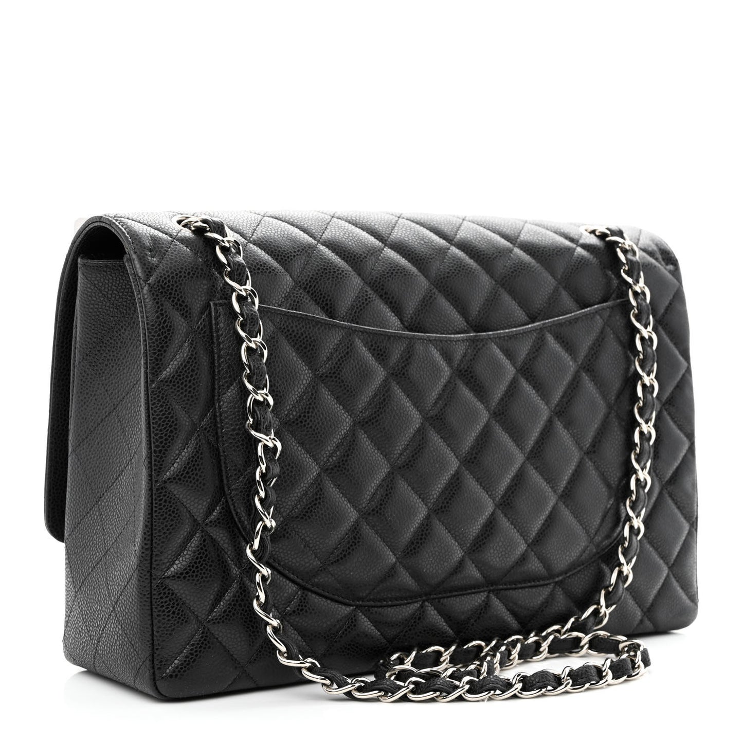 Caviar Quilted Maxi Single Flap Black