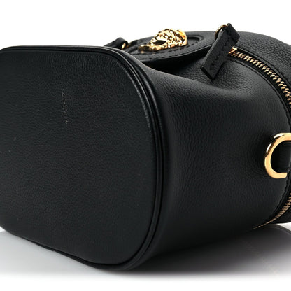 Versace Grained Calfskin La Medusa Mini Shoulder Bag Black 8 of 9