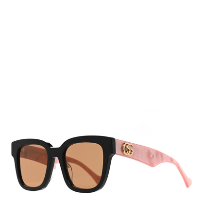 Gucci Rectangle 52mm Frame Sunglasses GG0998/S Black Pink 1 of 8