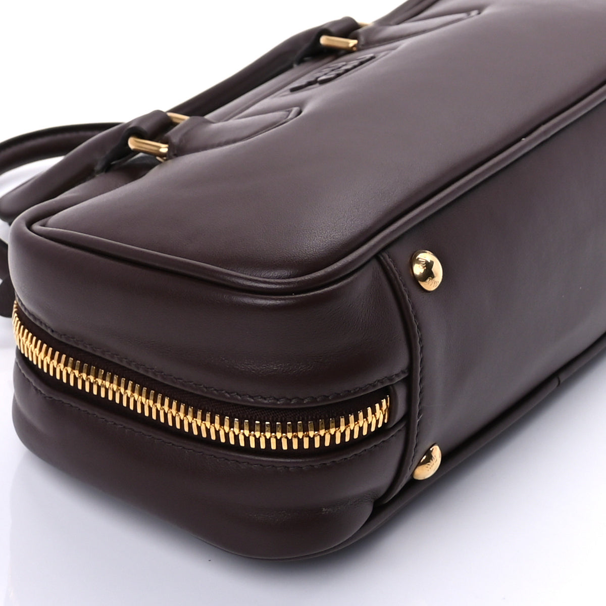 Miu Miu Calfskin Arcadie Top Handle Bag Radica 14 of 16