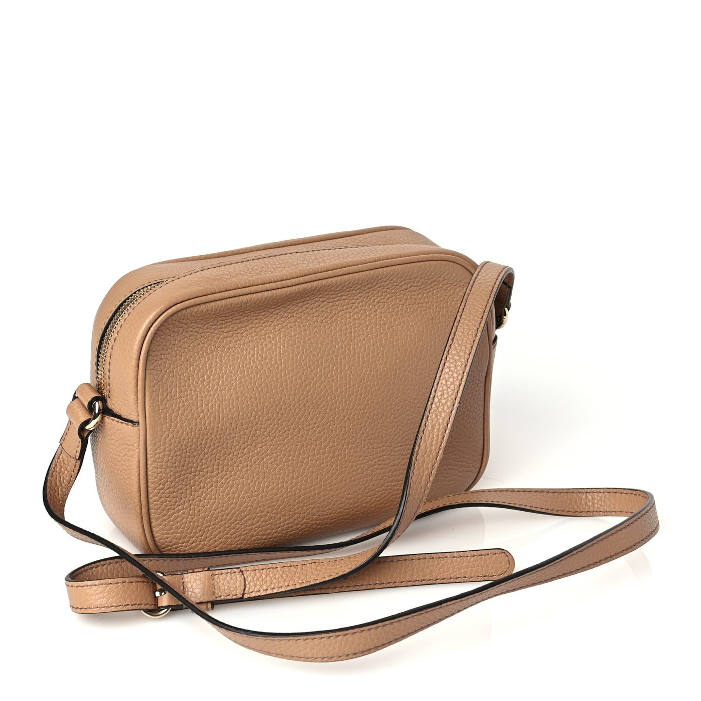 Pebbled Calfskin Small Soho Disco Bag Rose Beige