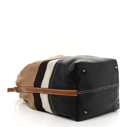 Burberry Grainy Calfskin House Check Canvas Medium Heston Crossbody Tan 5 of 11