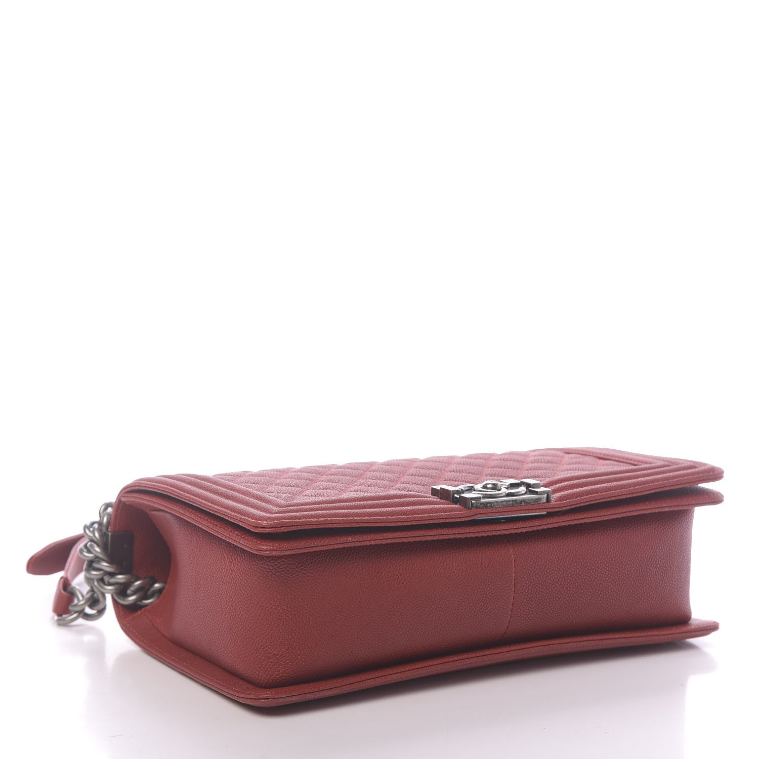 Chanel Caviar Quilted New Medium Boy Flap Dark Red 4 of 11