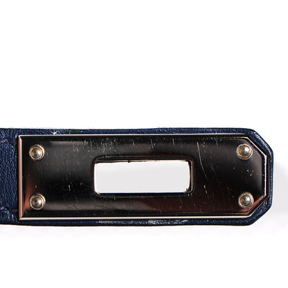 Hermes Swift Kelly Cut Clutch Pochette Bleu De Malte 7 of 17