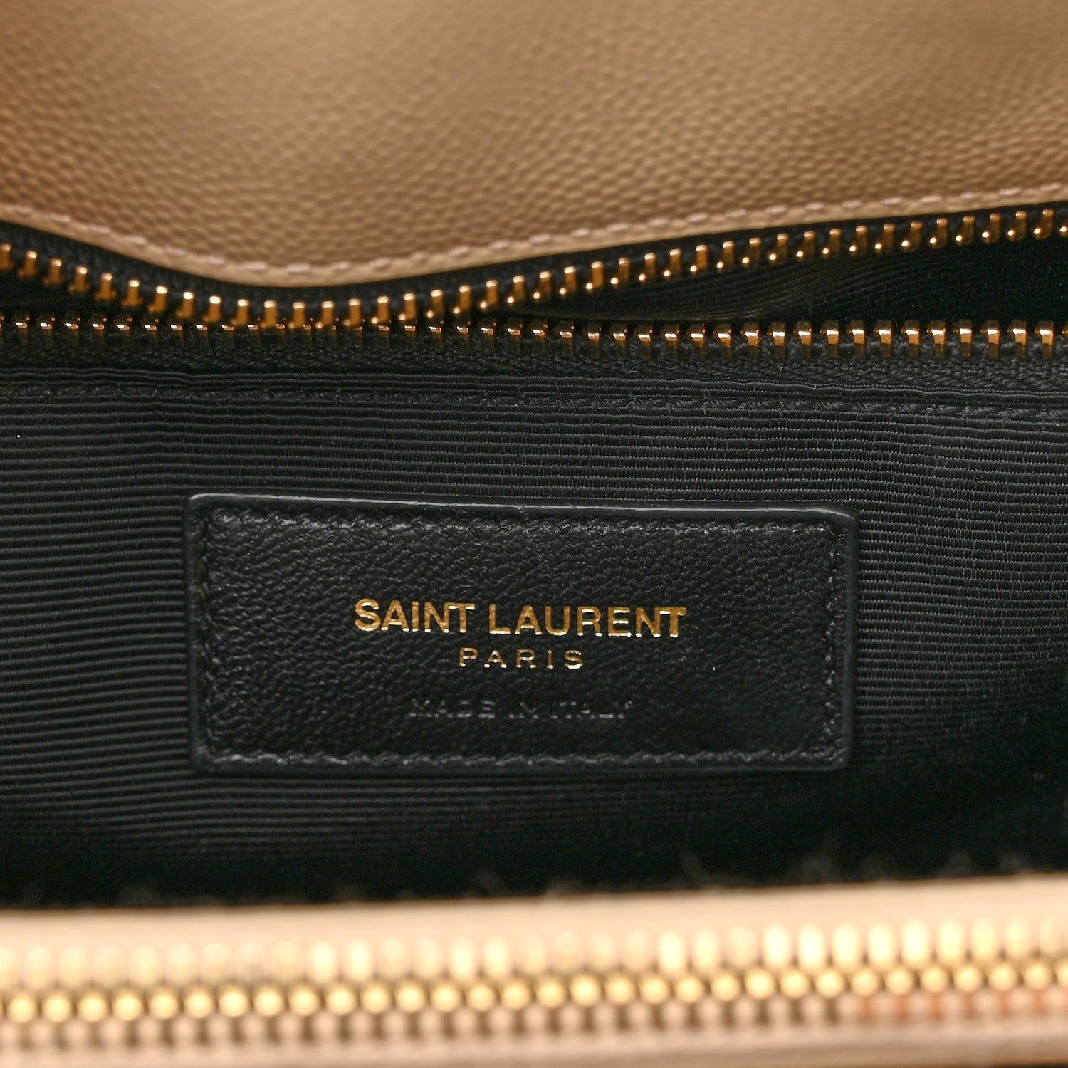 Saint Laurent Grain De Poudre Matelasse Chevron Monogram Shopping Bag Nude Powder 7 of 15