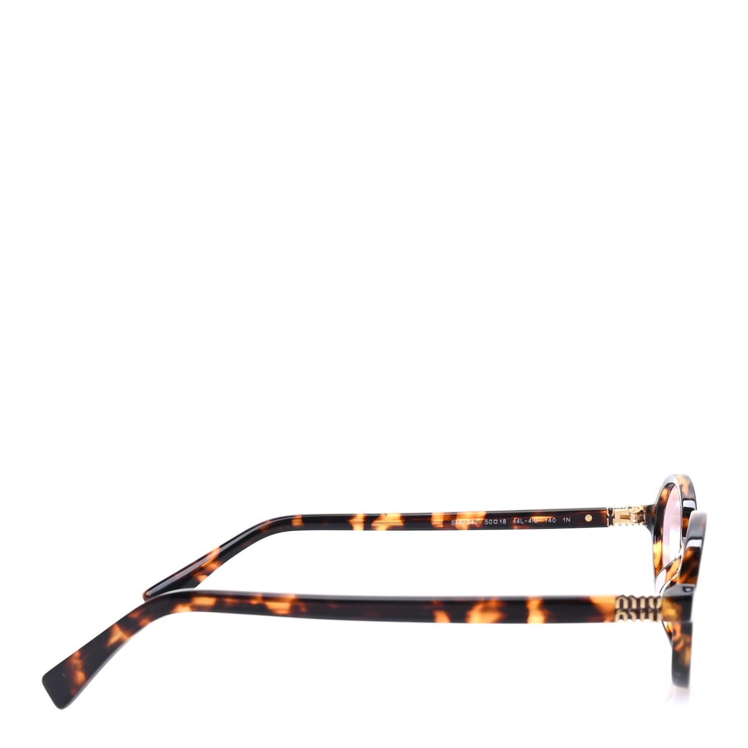 Miu Miu Acetate Oval Regard Sunglasses SMU04Z Tortoise 3 of 7