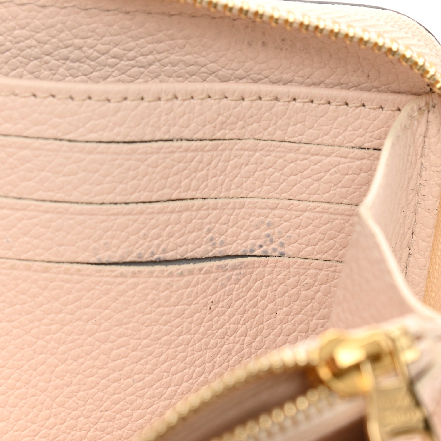 Louis Vuitton Empreinte Monogram Giant By The Pool Zippy Wallet Cream Saffron 7 of 10