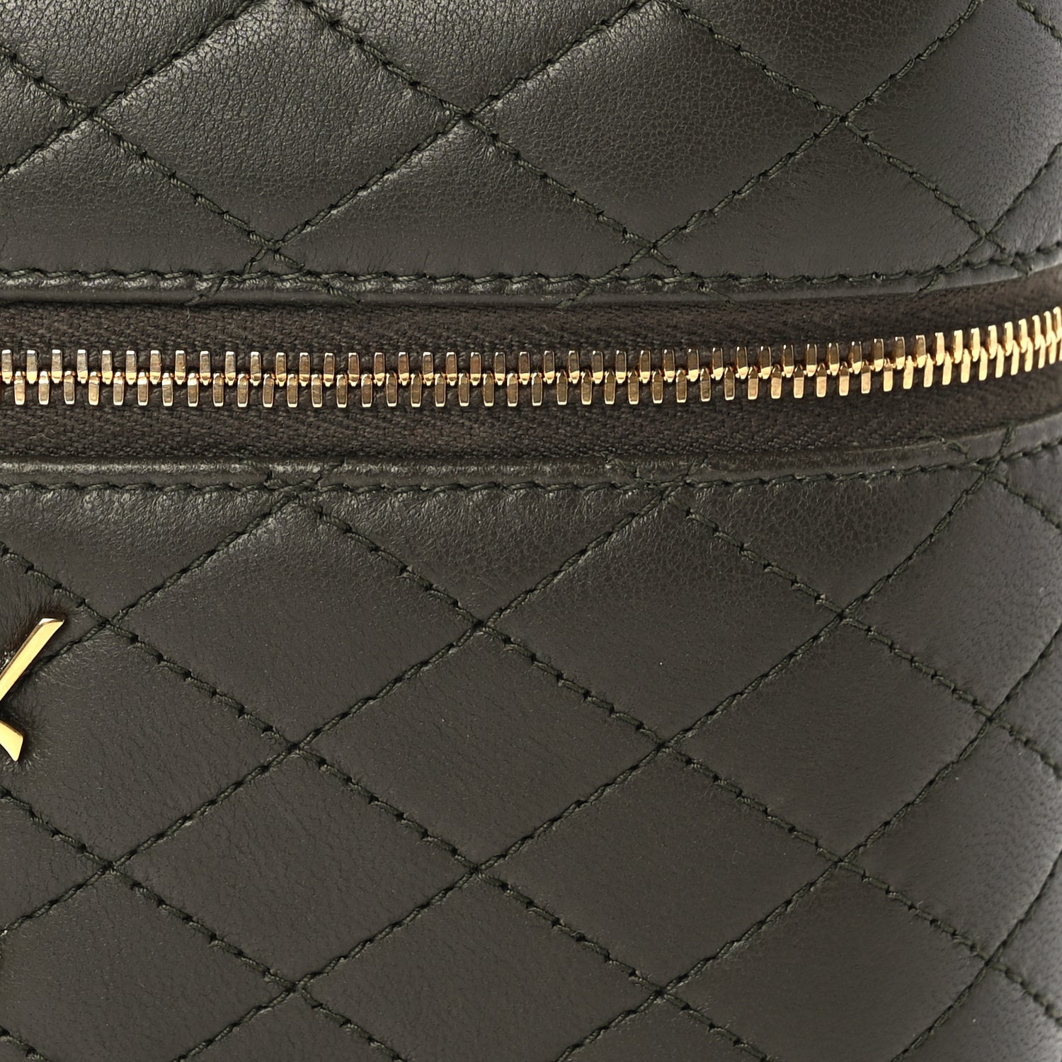 Saint Laurent Lambskin Quilted Mini Gaby Vanity Case Light Musk 6 of 8