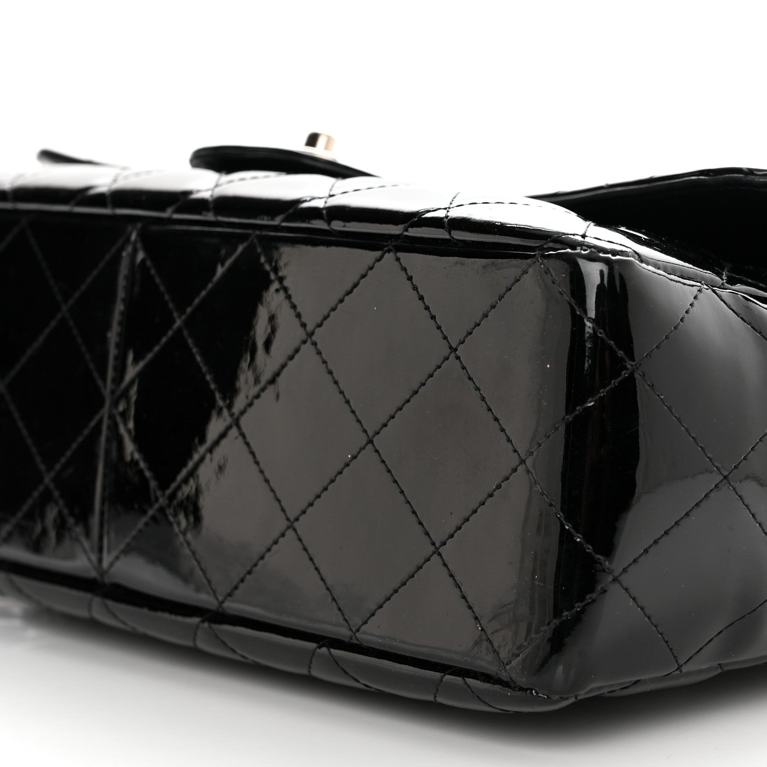 Chanel Patent Quilted Jumbo Single Flap Black 10 of 10