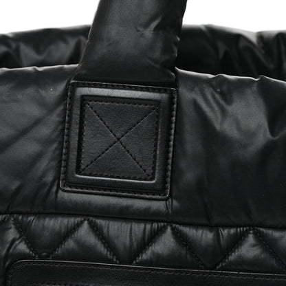 Chanel Nylon Quilted Large Coco Cocoon Tote Black 11 of 11