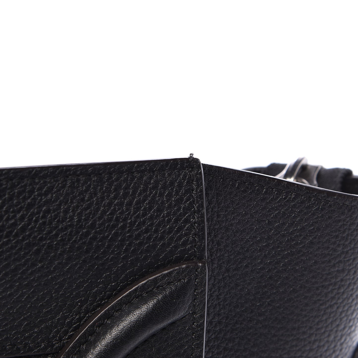 Drummed Calfskin Mini Luggage Black