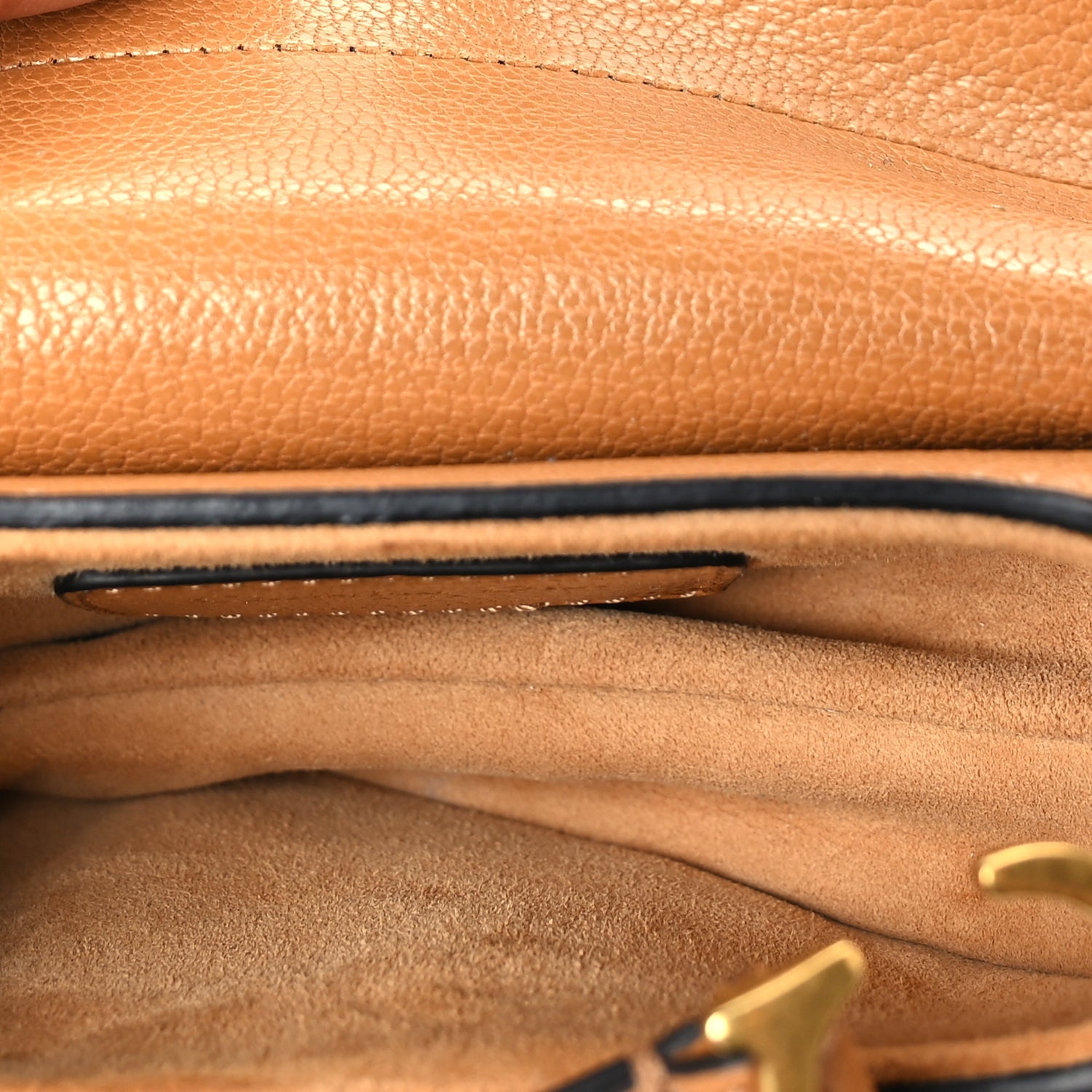 Christian Dior Goatskin Micro Saddle Bag  Camello 4 of 8