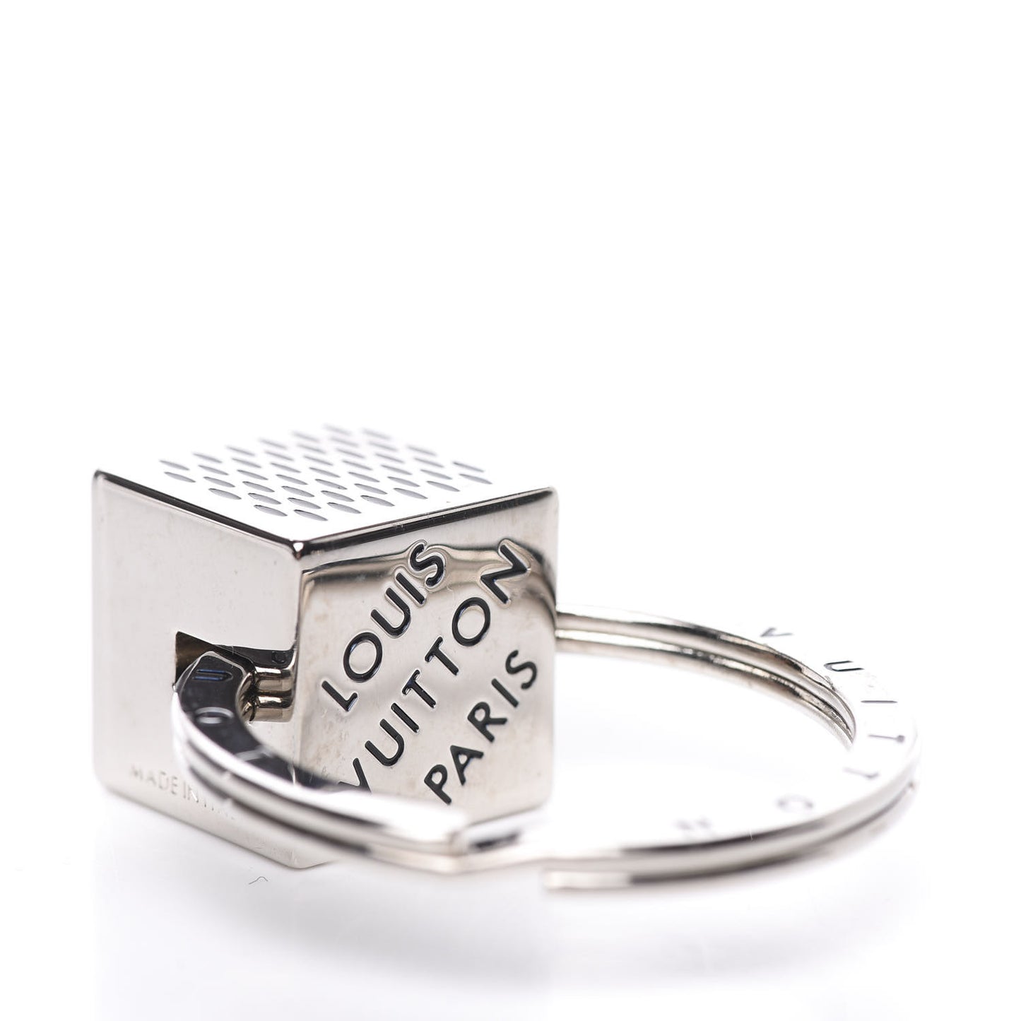 Damier Cube Key Holder Silver