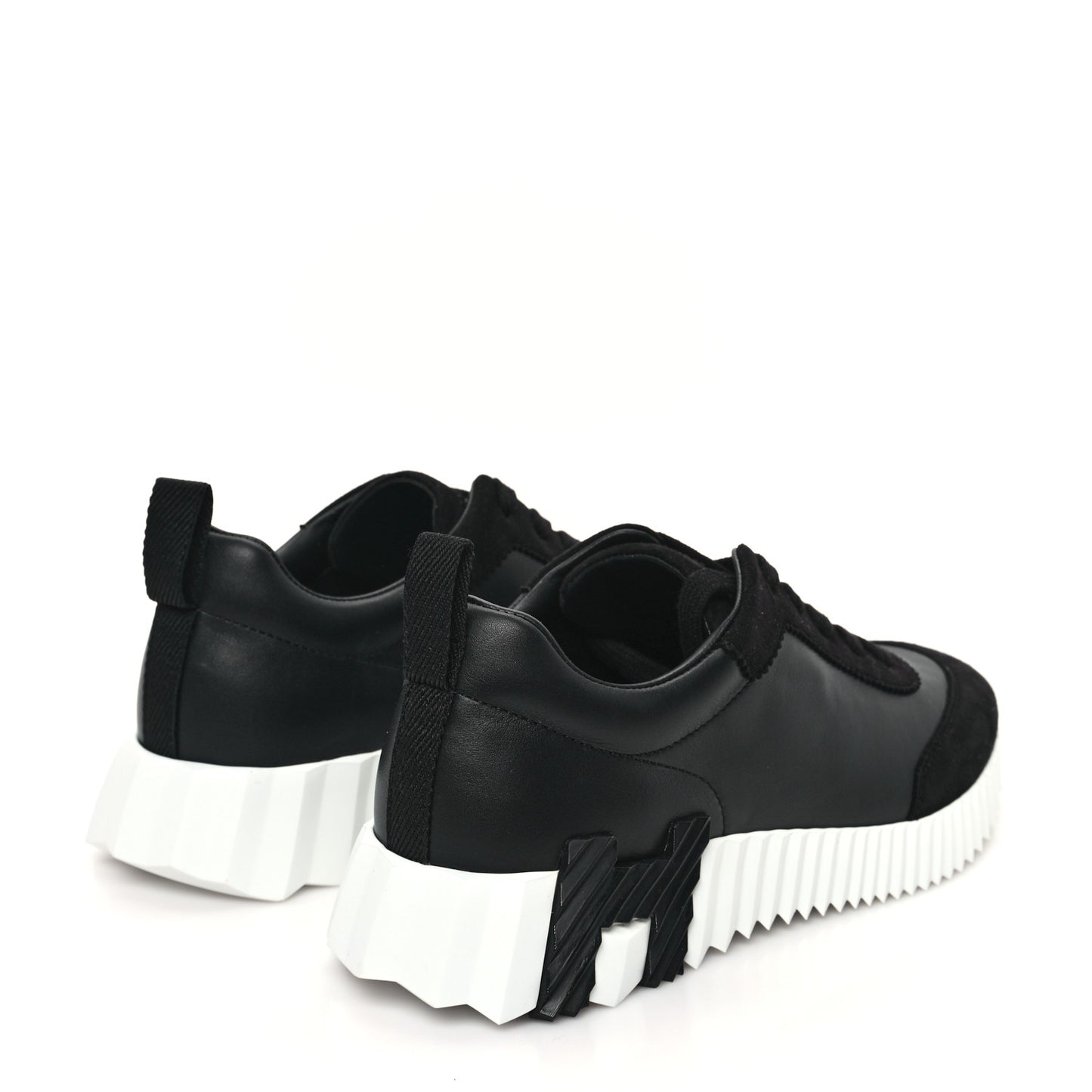 Goatskin Suede Goatskin Bouncing Sneakers 37 Black