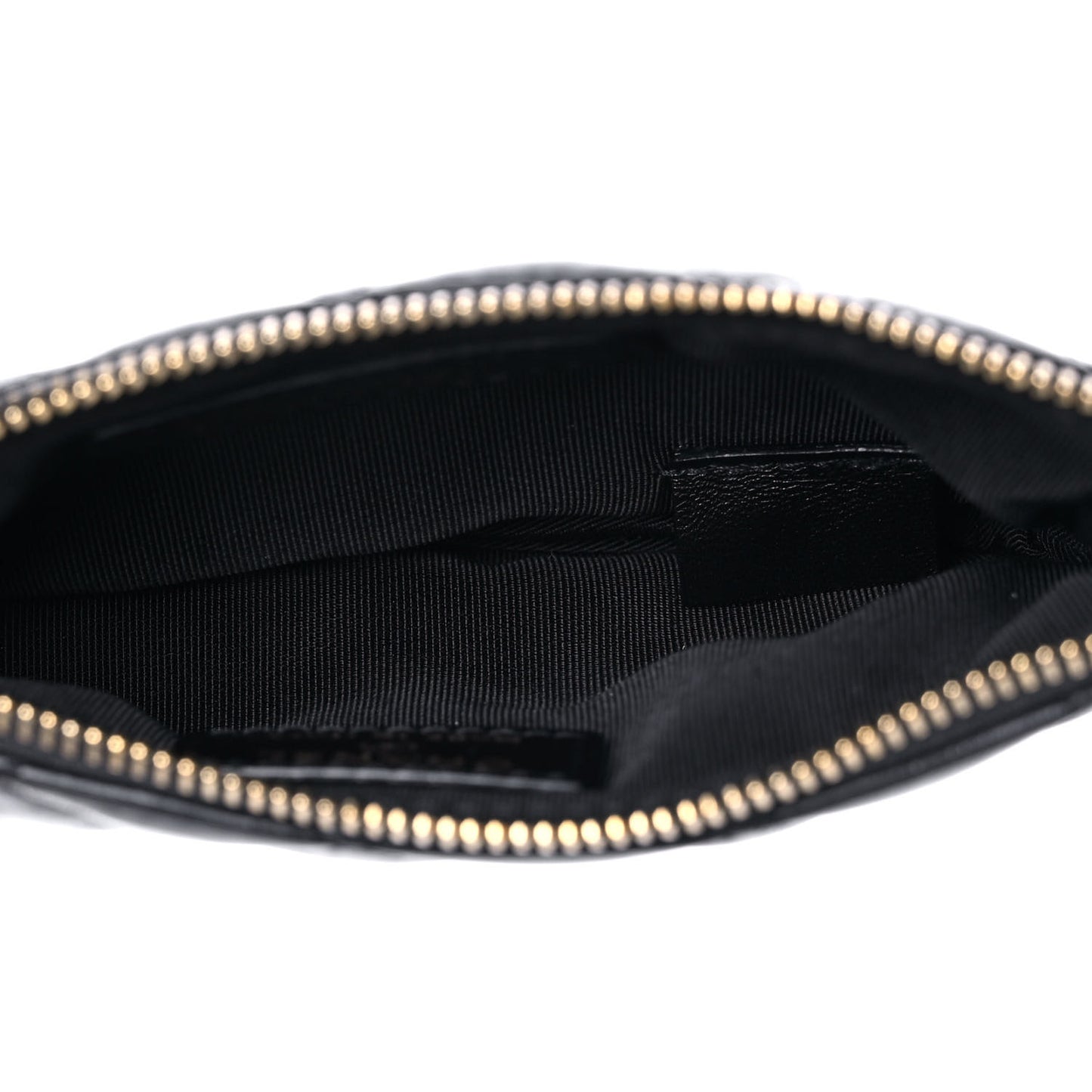 Lambskin Quilted Small No. 5 Cosmetic Case Black