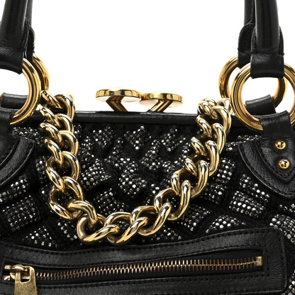 Marc Jacobs Suede Crystal Quilted Stam Black 7 of 11