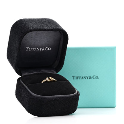 Tiffany 18K Yellow Gold Diamond T Wire Ring 50 5.5 5 of 5